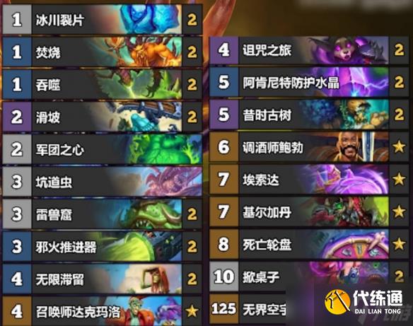 《炉石传说》6月份全职业冲传卡组一览