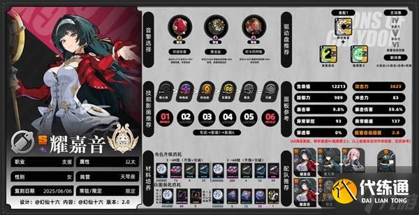 《绝区零》耀嘉音2.0版本全方位培养攻略 耀嘉音出装配队推荐