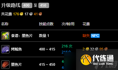 《魔兽世界》wlk烹饪400-450最省材料攻略