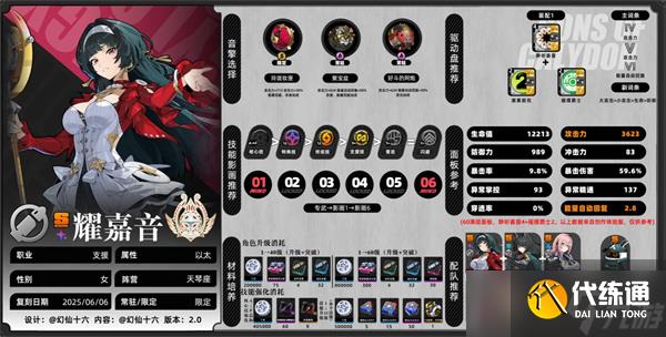 绝区零耀嘉音2.0版本养成指南