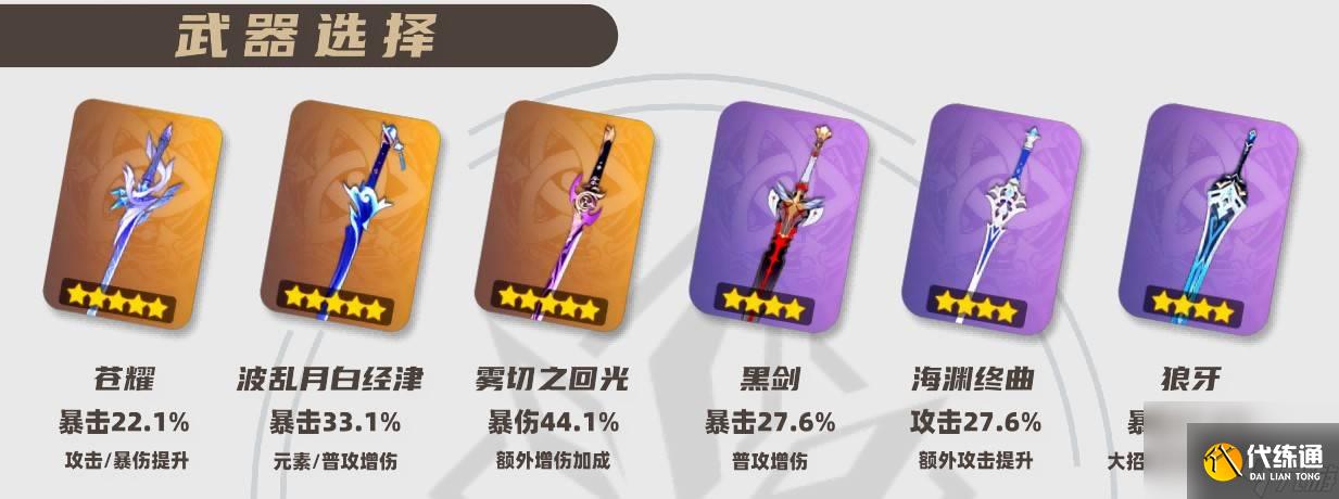 原神丝柯克武器推荐