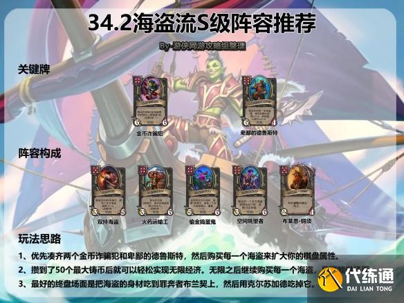 炉石传说酒馆战棋海盗流阵容怎么搭配