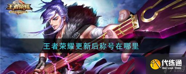 “王者榮耀新版本稱號位置解析”