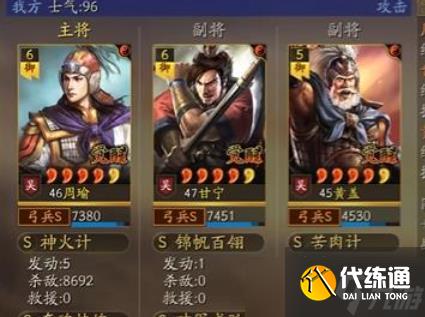 三国志战略版周瑜队伍