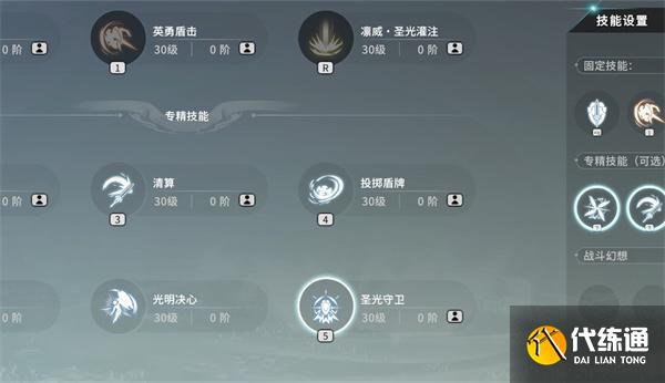 星痕共鳴神盾騎士技能怎么搭配