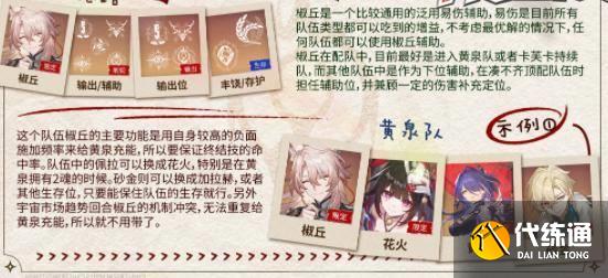 崩壞星穹鐵道椒丘怎么配隊