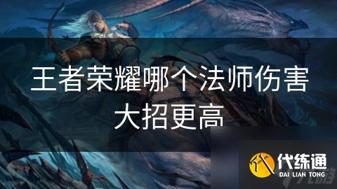 王者榮耀哪個法師傷害大招更高