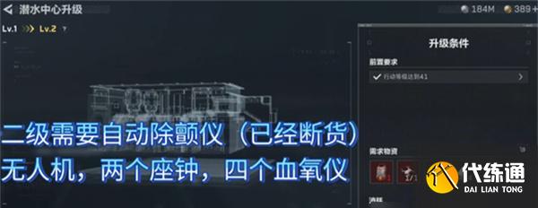 三角洲行动潜水中心收藏室升级材料有哪些