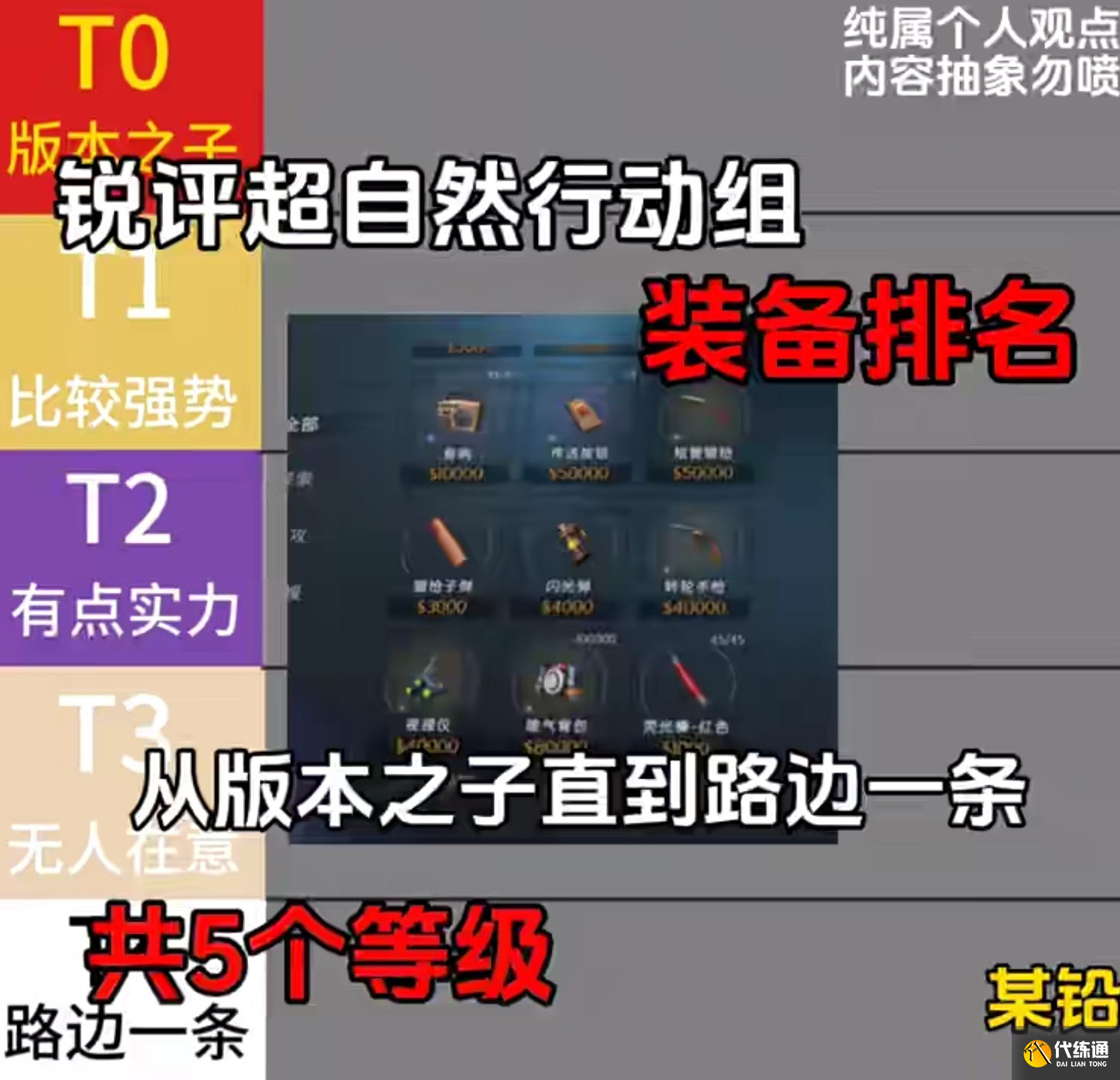 超自然行动组装备排名分享