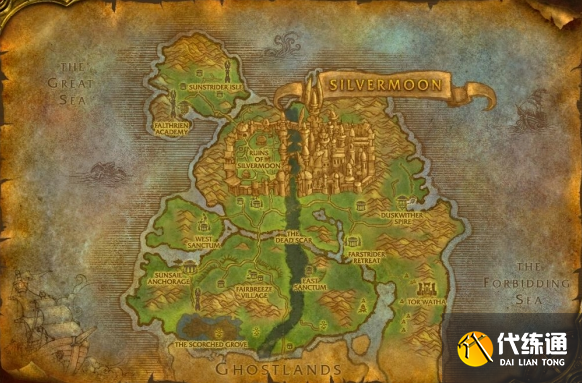 魔獸世界永歌森林地圖位置介紹1