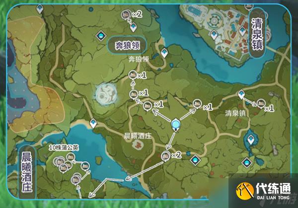 原神蒲公英籽位置分布一覽