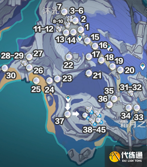 原神月落銀采集路線分享1