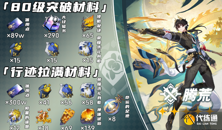 崩壞星穹鐵道丹恒騰荒養成材料匯總 崩壞星穹鐵道丹恒騰荒養成材料匯總