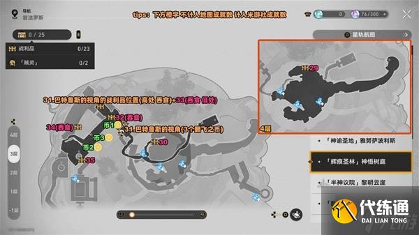 《崩壞星穹鐵道》3.6神悟樹庭戰(zhàn)利品寶箱位置標(biāo)注