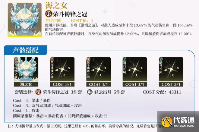 鸣潮尤诺声骸套装及词条选择推荐2