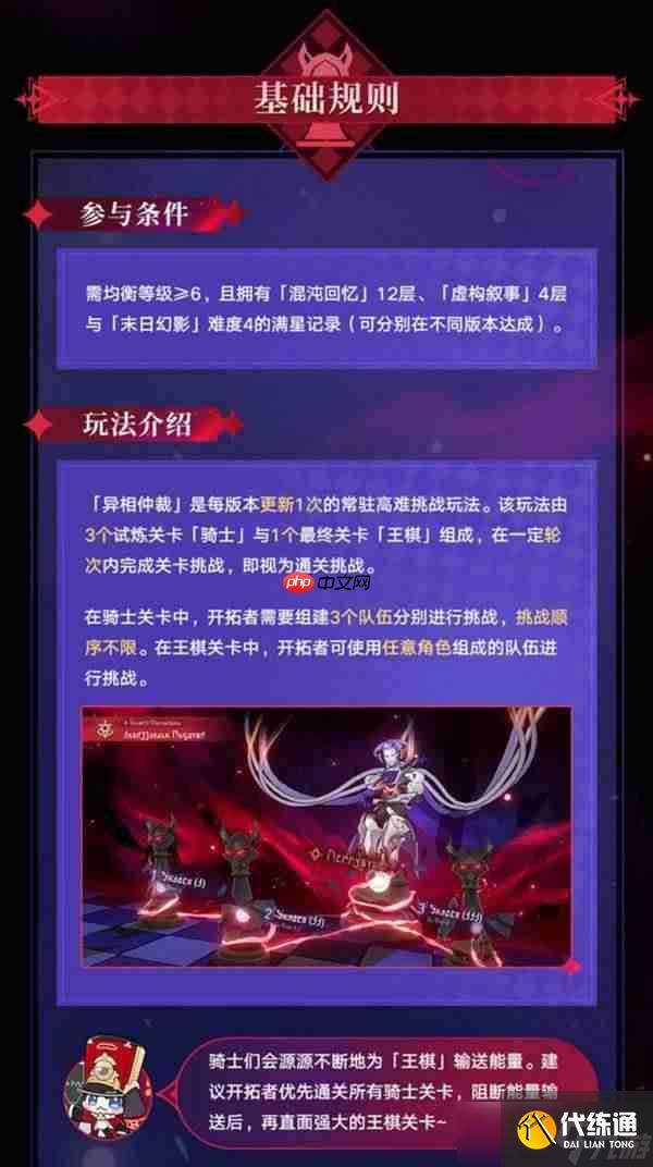 崩壞星穹鐵道異相仲裁玩法介紹