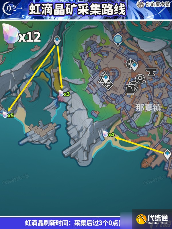 原神虹滴晶矿采集路线