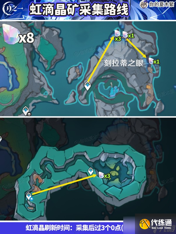 原神虹滴晶矿采集路线