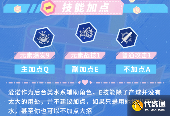 原神愛諾天賦加點優先級推薦