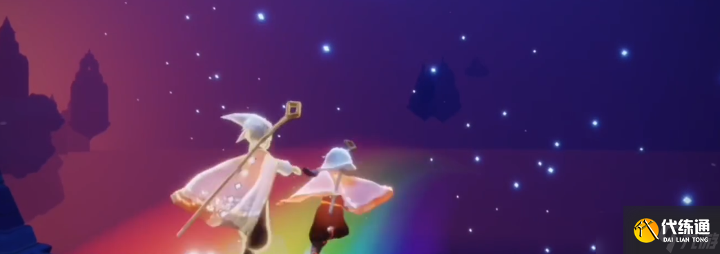 光遇彩虹桥魔法怎么站上去