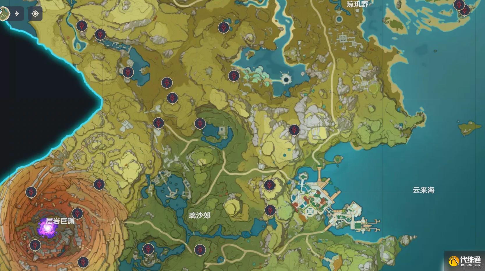 原神璃月大世界限时挑战47个 原神璃月挑战点在哪里